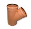 Kanalizace - kanalizační odbočka 45 stupňů s hrdlem KGEA  průchod 110mm odbočení 110mm
